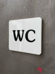 Beyaz Minimal WC Levhası