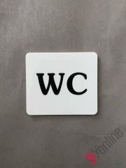 Beyaz Minimal WC Levhası