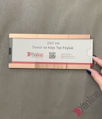 Kapı ve Duvar Tipi Kolay Değiştirilebilir Pembe Altın Aynalı A4 1/3 Föylük