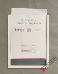 A4 Dikey Kolay Değiştirilebilir Beyaz Kapı ve Duvar Tipi Föylük Pano