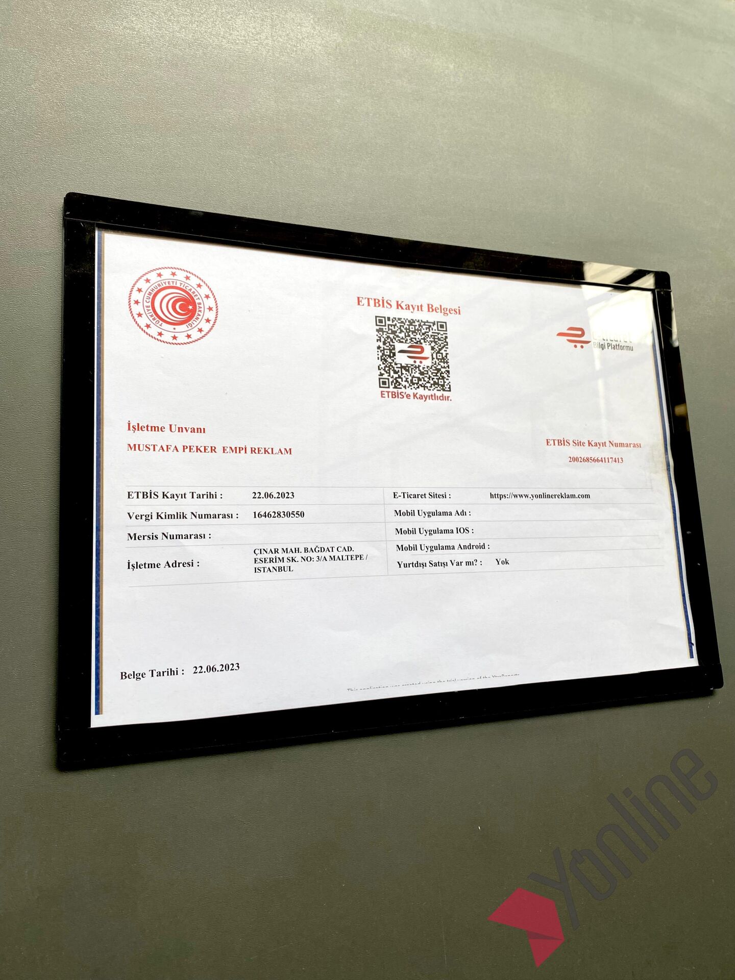 A4 Kurumsal Çerçeve - Sertifikalık