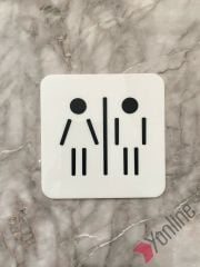 Parlak Beyaz Minimal WC Levhası