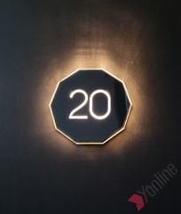 Diamond Dekagon Serisi Işıklı Kapı Numarası