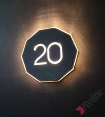 Diamond Dekagon Serisi Işıklı Kapı Numarası