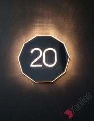 Diamond Dekagon Serisi Işıklı Kapı Numarası