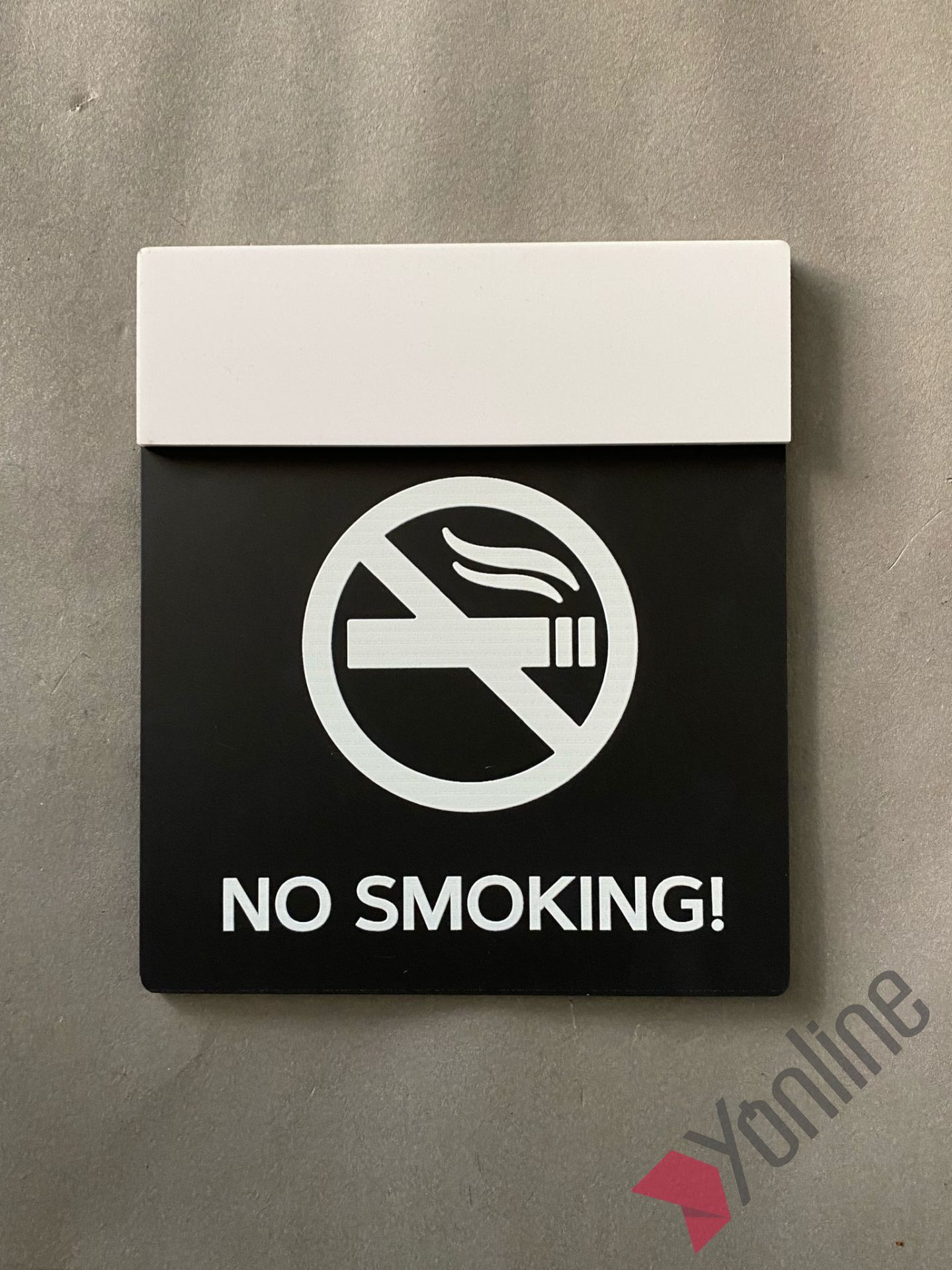 Mat Siyah No Smoking Uyarı Levhası