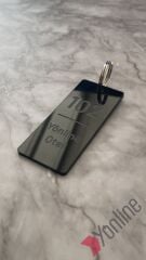 Minimal Siyah Otel Oda Anahtarlığı